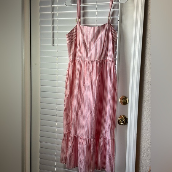 MICHAEL KORS Ring Strap Striped Midi Dress - Picture 3 of 12